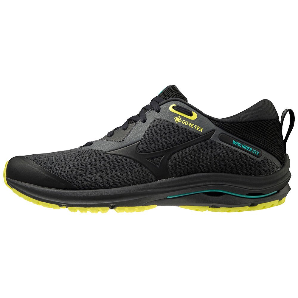 Mizuno Wave Rider Gtx 2 Férfi Terepfutó Cipő Sötét Szürke/Fekete/Sárga QMT940783